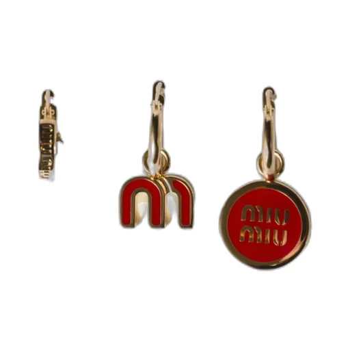 Set Of Enameled Metal Earrings
