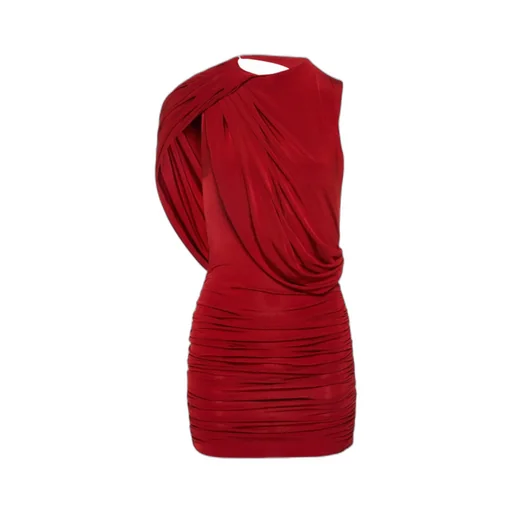 Magda Burtym Asymmetrical Draped Mini Dress