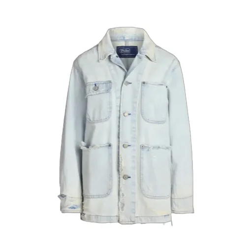 Polo Ralph Lauren Buttoned Distressed Denim Jacket
