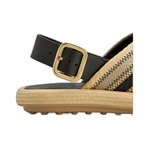 Two-Tone Woven Sandals