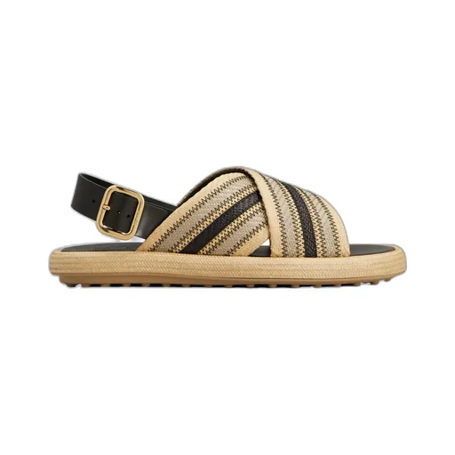 Two-Tone Woven Sandals