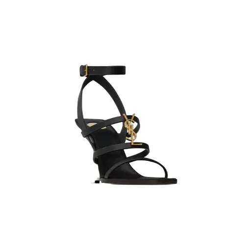 Saint Laurent Cassandra Logo Plaque Sandals