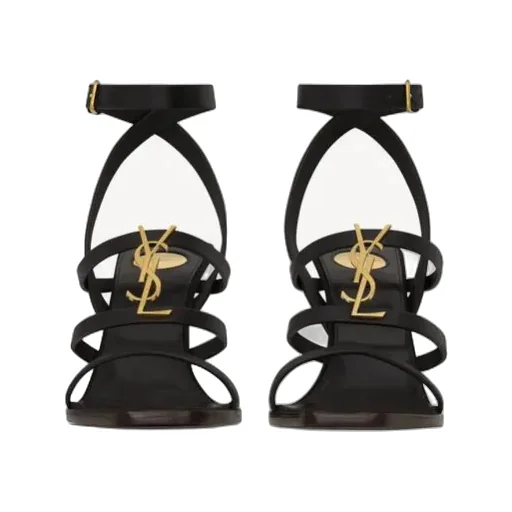 Saint Laurent Cassandra Logo Plaque Sandals