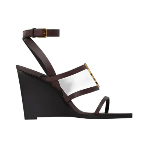 Saint Laurent Cassandra Logo Plaque Sandals