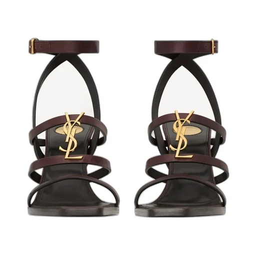 Saint Laurent Cassandra Logo Plaque Sandals