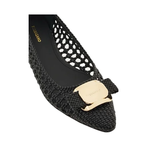 Ferragamo New Vara Buckle Ballet Flats