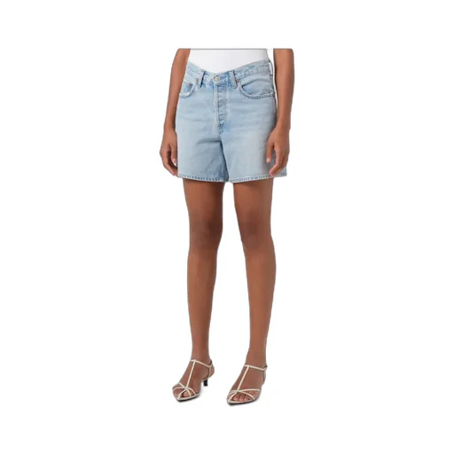 Agolde V-Waist Wide-Leg Shorts