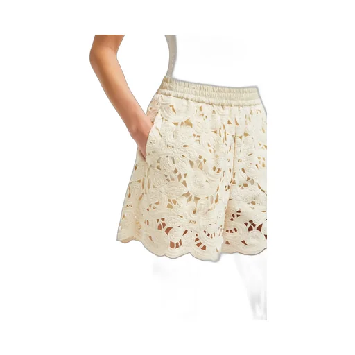 Floral Macramé Shorts