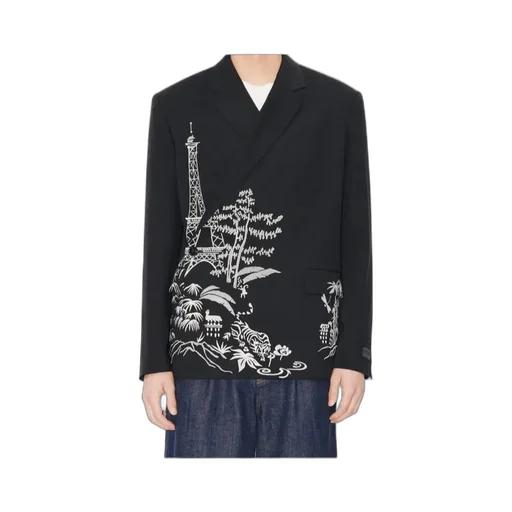 Embroidered Tailored Kimono Jacket Kenzo Paris Jungle