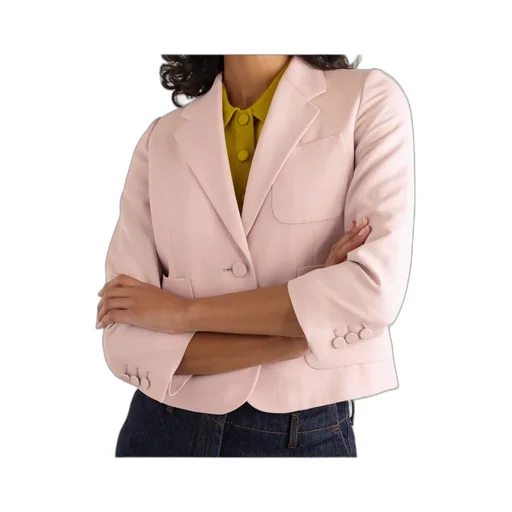 Dries Van Noten Single-Breasted Cropped Blazer