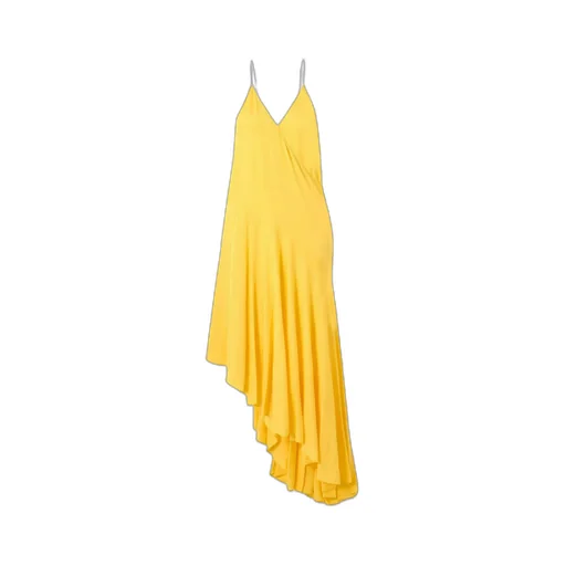 Asymmetric Jersey Midi Dress