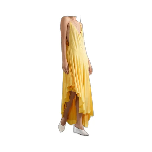 Asymmetric Jersey Midi Dress