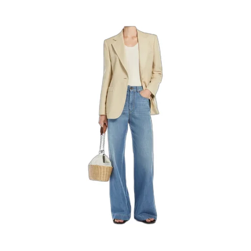 Cotton And Linen Single-Breasted Blazer