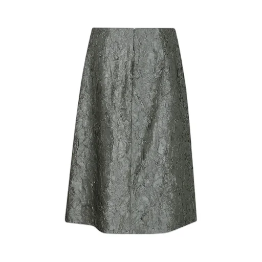 Dries Van Noten Front-Slit Creased Mini Skirt
