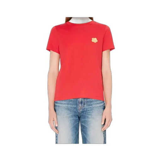 Embroidered Cotton T-Shirt Boke Flower