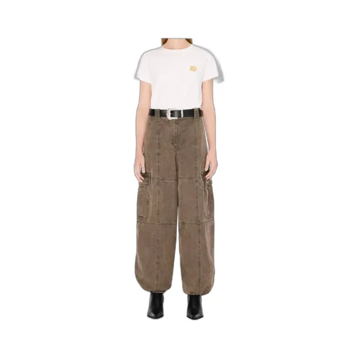 Embroidered Cotton T-Shirt Boke Flower