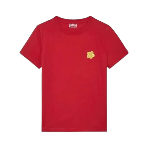 Embroidered Cotton T-Shirt Boke Flower