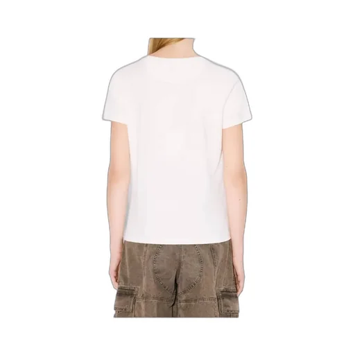 Embroidered Cotton T-Shirt Boke Flower