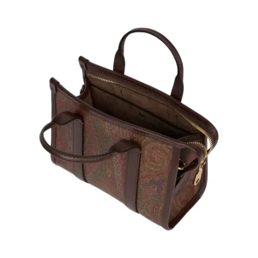 Etro Mini Paisley-Jacquard Zip Fastened Tote Bag