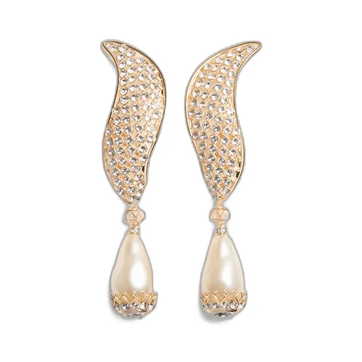 Faux-Pearl Drop Earrings