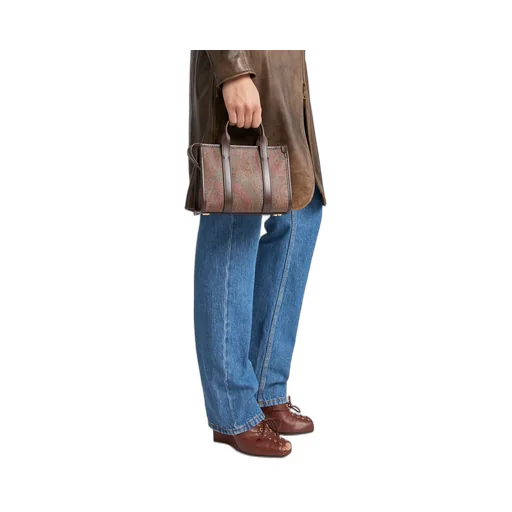 Etro Mini Paisley-Jacquard Zip Fastened Tote Bag