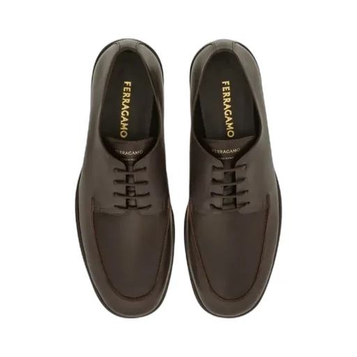 Ferragamo Logo Printed Lace-Up Shoese