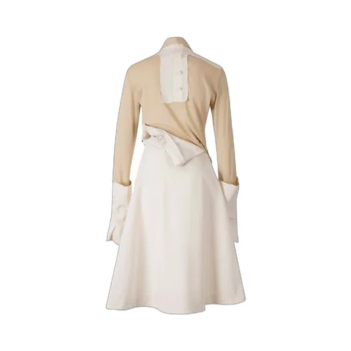 Belted Patch Work Dress