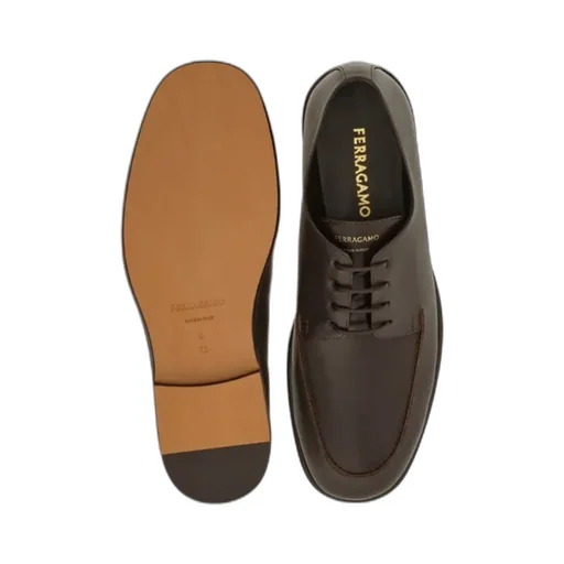Ferragamo Logo Printed Lace-Up Shoese
