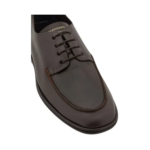 Ferragamo Logo Printed Lace-Up Shoese