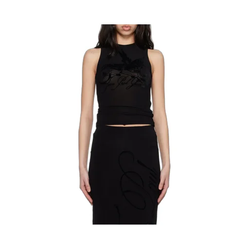 Jean Paul Gaultier Logo Printed Tank Top