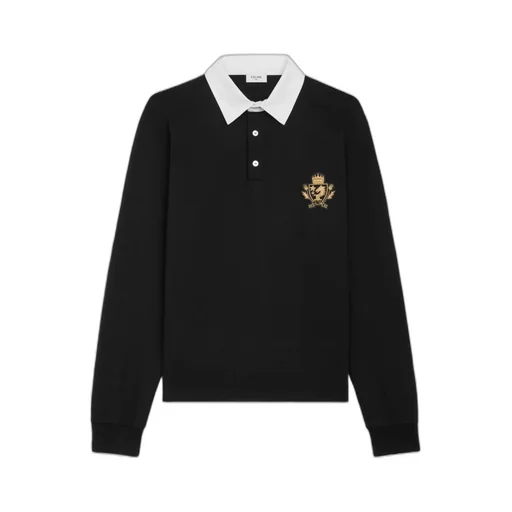 Blason Polo Shirt In Striped Jersey