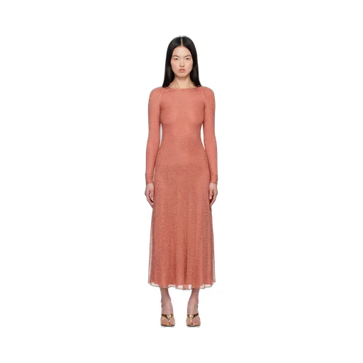 AlaÏA Mesh Knit Long Dress