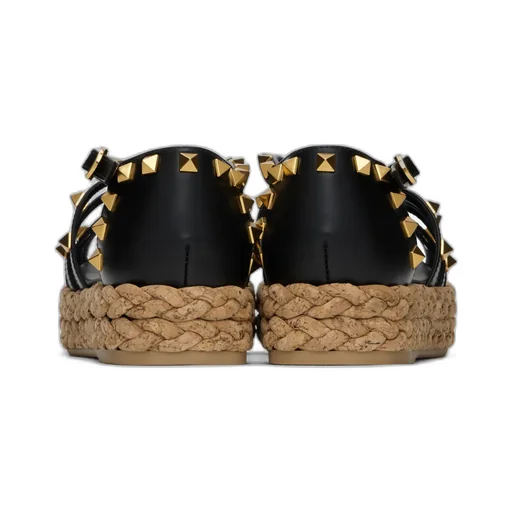 Rockstud Buckle Detailed Flat Shoes