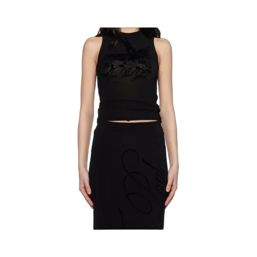 Jean Paul Gaultier Logo Printed Tank Top
