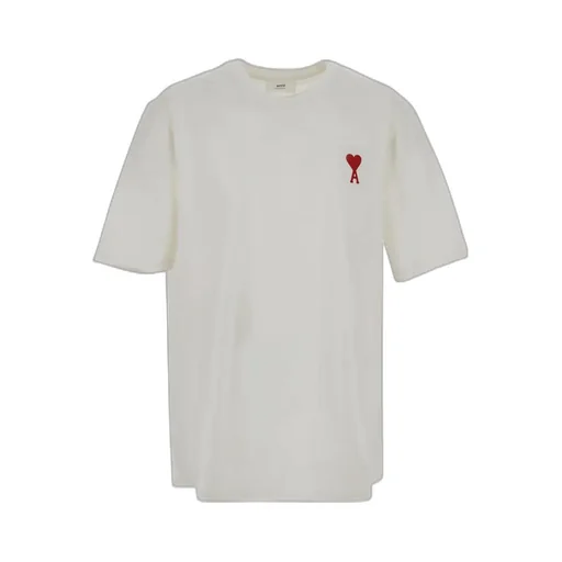 Ami Paris Ami De Coeur Logo Embroidered Crewneck T-Shirt