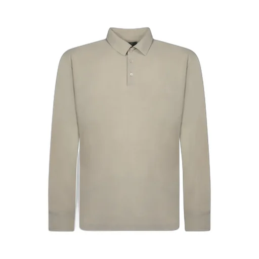 Zanone Crepe Long Sleeve Polo Shirt