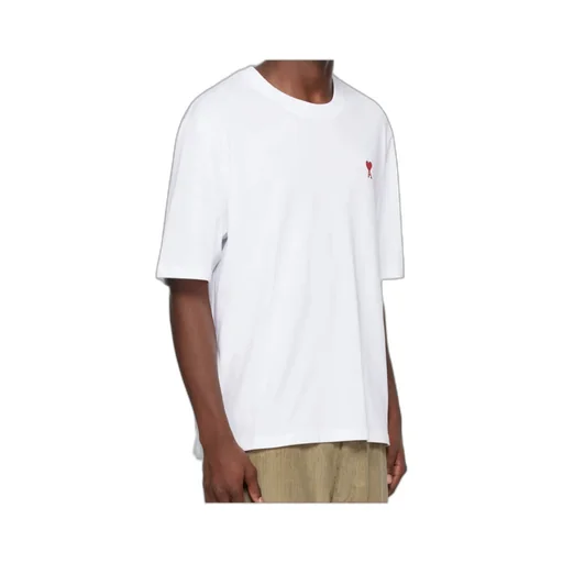 Ami Paris Ami De Coeur Logo Embroidered Crewneck T-Shirt