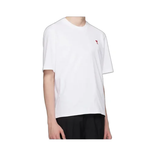 Ami Paris Ami De Coeur Logo Embroidered Crewneck T-Shirt