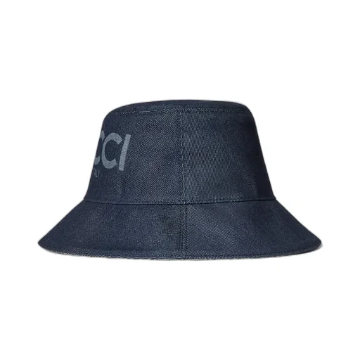 Gucci Logo Detailed Denim Bucket Hat
