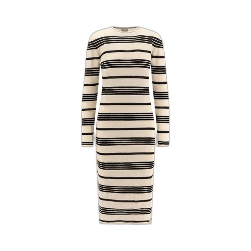 Moncler Striped Long-Sleeve Dress