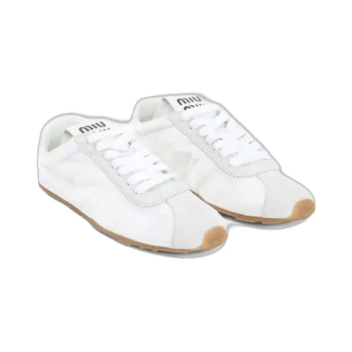 Plume Technical Fabric And Suede Sneakers