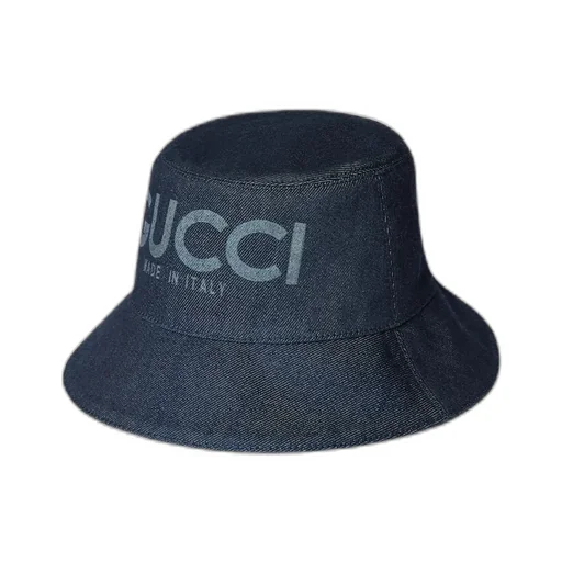 Gucci Logo Detailed Denim Bucket Hat