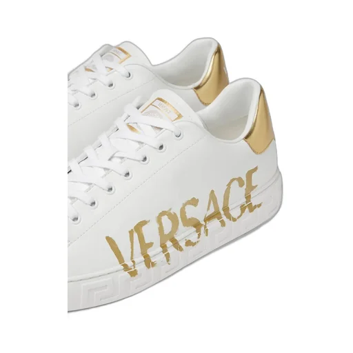 Versace Logo-Printed Lace-Up Sneakers