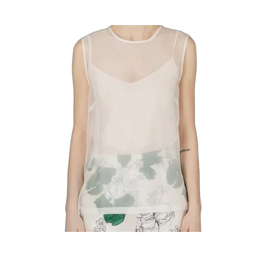 P.A.R.O.S.H. Semi-Sheer Sleeveless Top