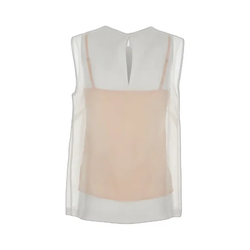 P.A.R.O.S.H. Semi-Sheer Sleeveless Top