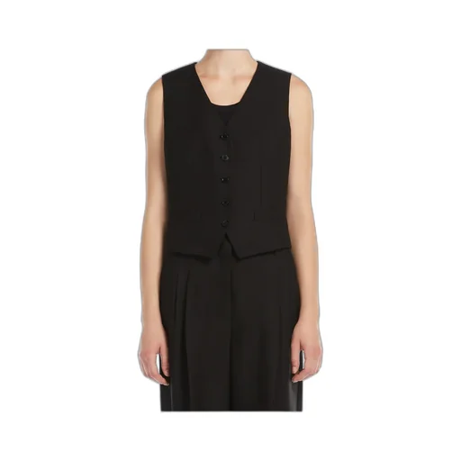 Viscose And Linen Canvas Waistcoat