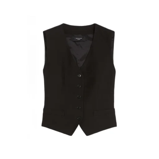 Viscose And Linen Canvas Waistcoat