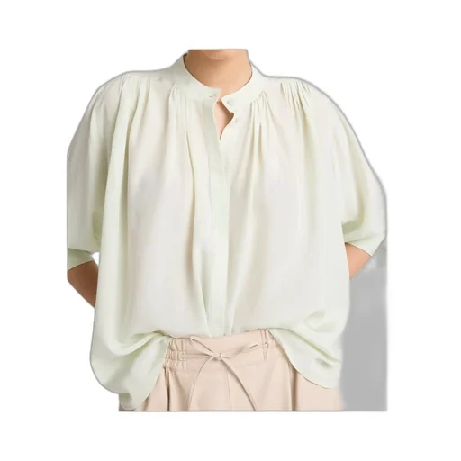 Pleated Silk Shirt