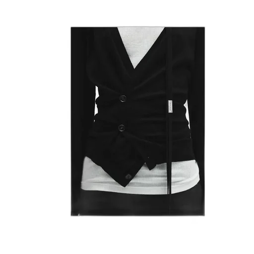 Asymmetric Spliced Cardigan
