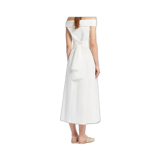 Off-The-Shoulder Poplin Dress